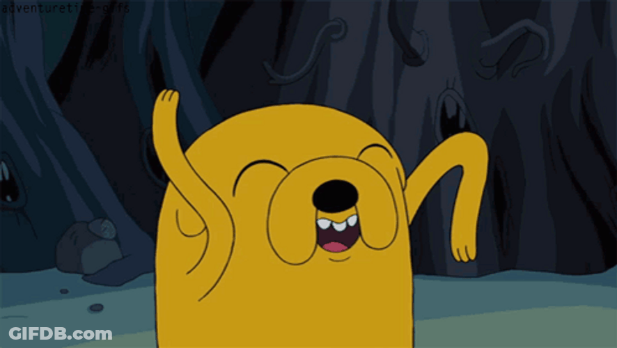 Jake The Dog Long Hands Wiggling GIF