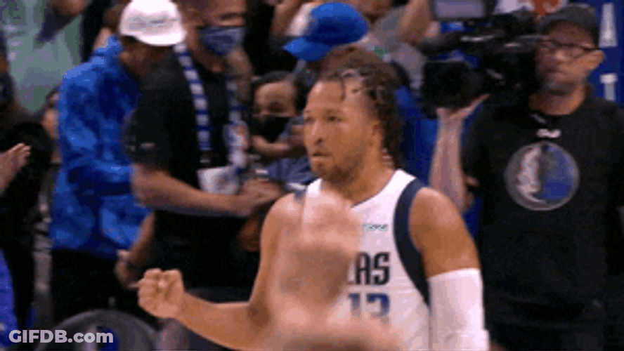 Jalen Brunson Celebration Classic Basketball Moment GIF