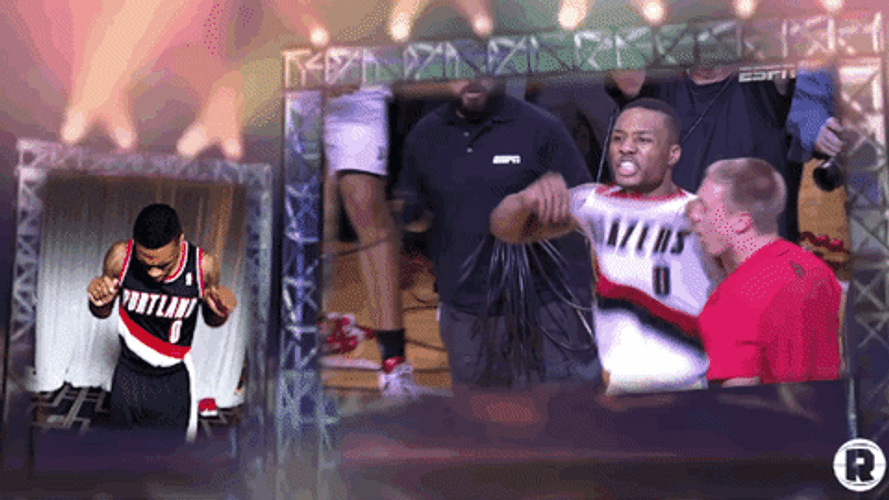 Jalen Brunson Celebration Damian Lillard Dancing GIF