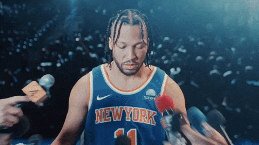 Jalen Brunson Celebration Interview Lots Mic GIF