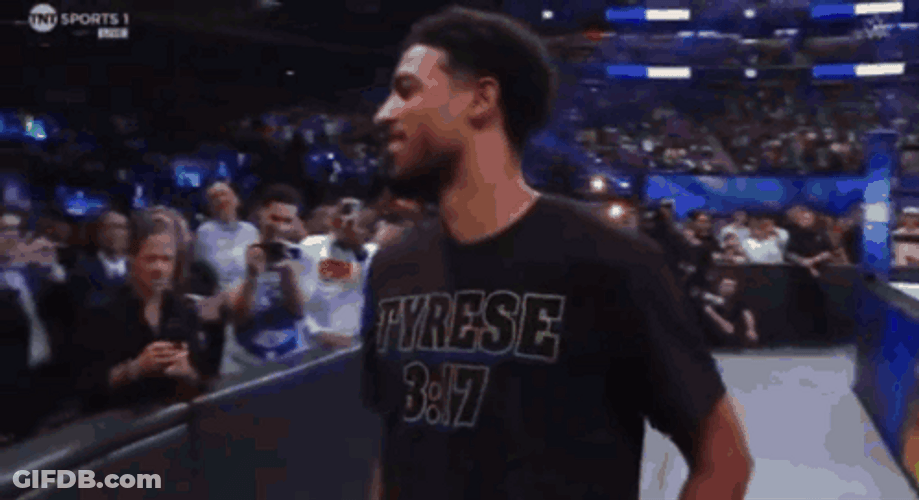 Jalen Brunson Haliburton Face Off GIF