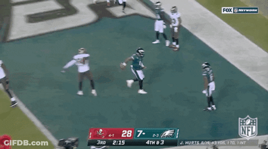 Jalen Hurts Epic Touchdown Fail GIF