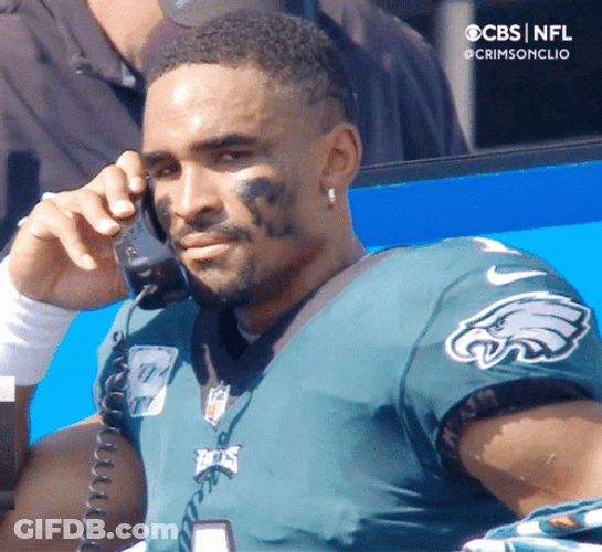 Jalen Hurts On The Phone GIF