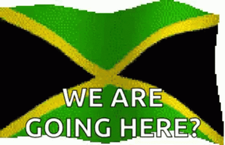 Jamaica Flag Waving We Are Going Here GIF