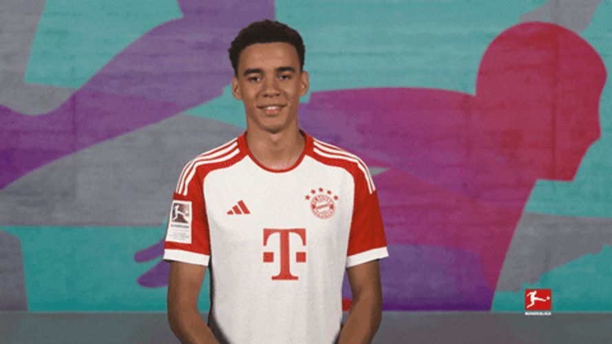 Jamal Musiala Cross Finger Sign GIF