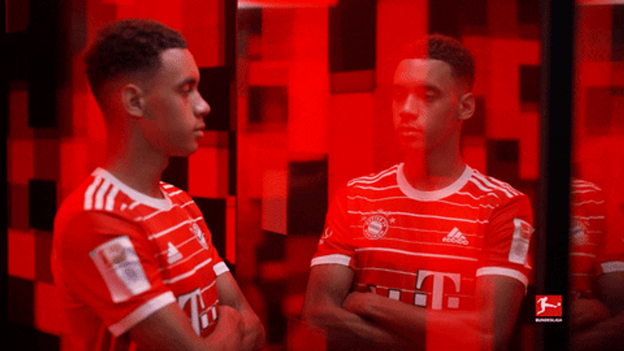 Jamal Musiala Face On The Mirror GIF