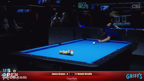 James Aranas Playing Pool Against Dennis Orcanello GIF