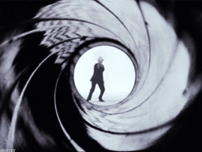 James Bond Barrel Gun GIF