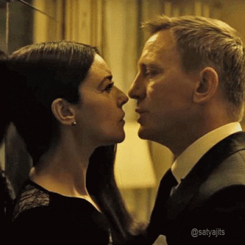 James Bond Kiss GIF