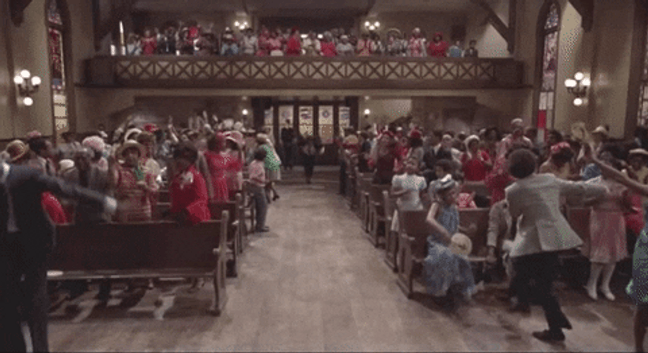 James Brown Backflipping In Church GIF