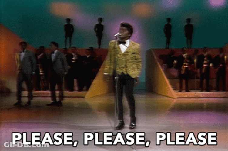 James Brown Singing Please On Stage GIF