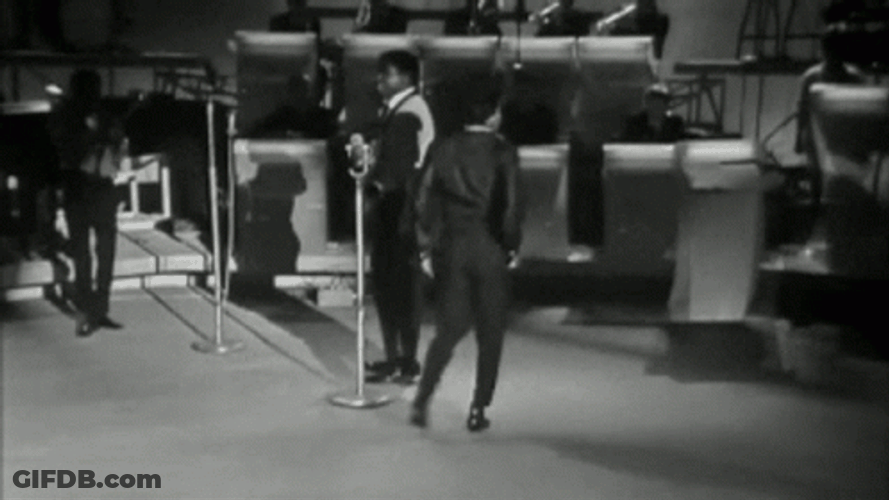 James Brown Sliding Turnaround Dance Step GIF