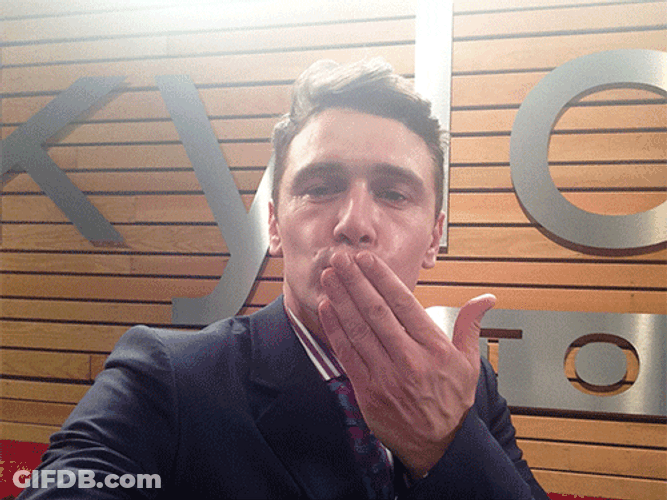James Dave Franco Flying Kiss GIF