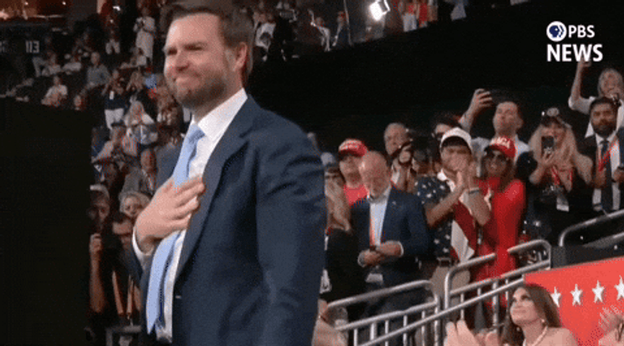 James David JD Vance Bow Waving GIF