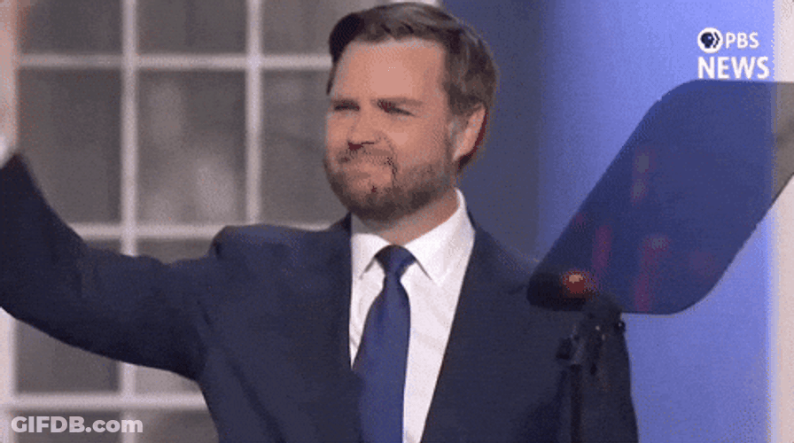 James David JD Vance Point Wave GIF