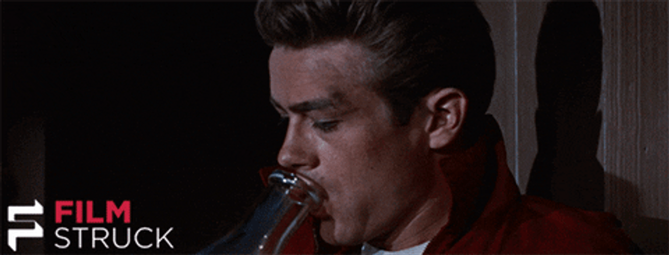 James Dean Drinking Milk Alcohol GIF