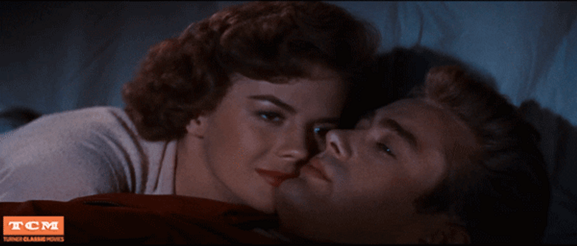 James Dean Natalie Wood Cuddle Bed GIF