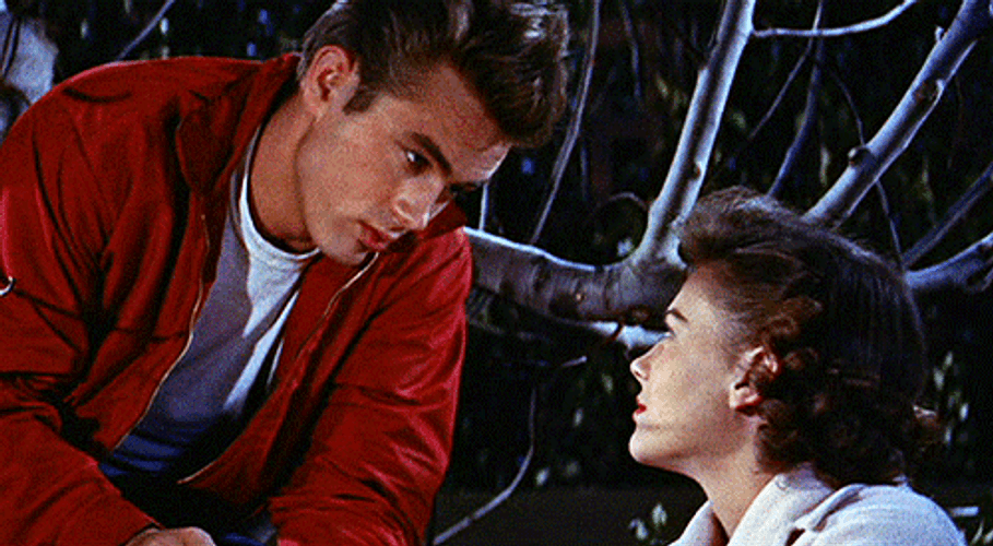 James Dean Natalie Wood Raising Eyebrows GIF