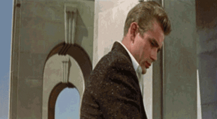 James Dean Sulking Alone GIF