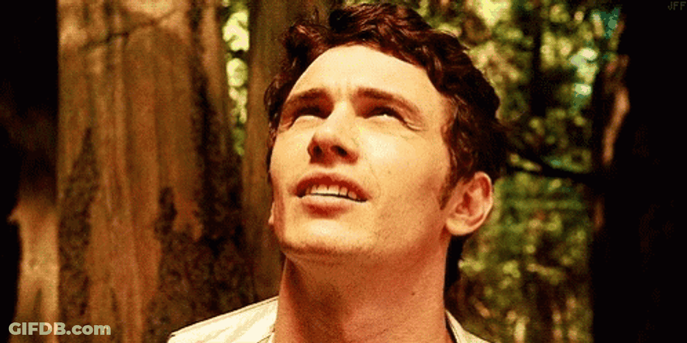 James Franco Looking Up GIF