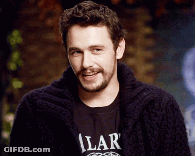 James Franco Stare Smile GIF