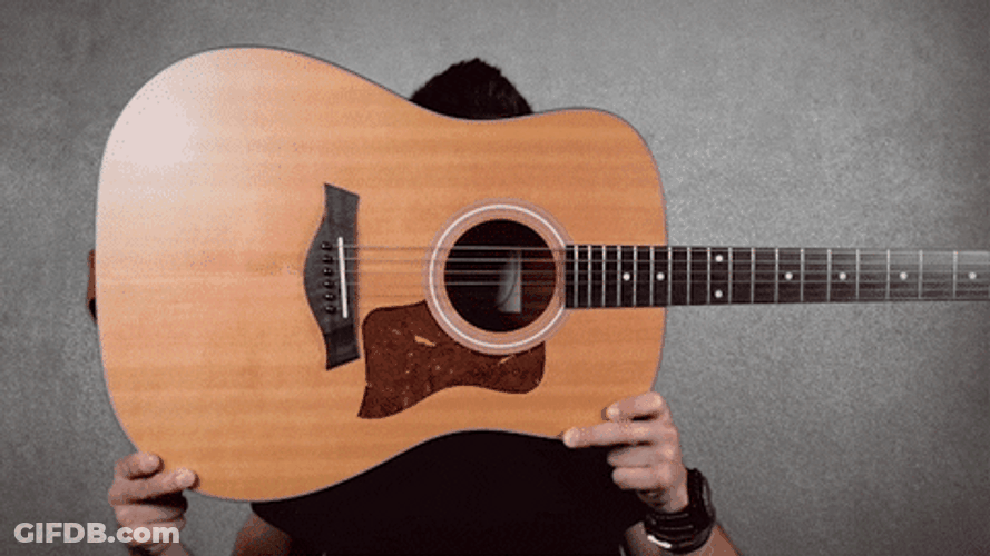 James Giving Guitar Kiss GIF