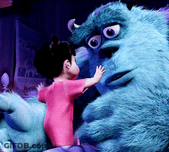 James In Monsters Inc Hugs Boo GIF