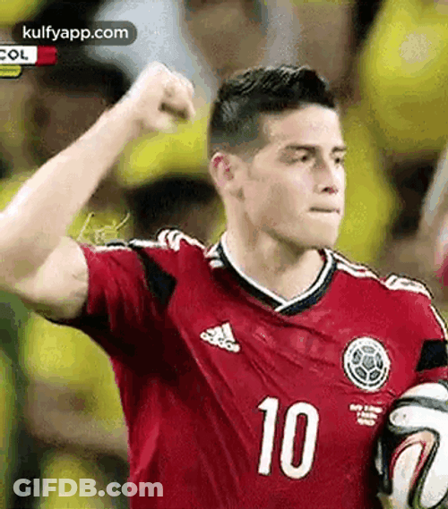 James Rodriguez Fist Hand Lets Go GIF
