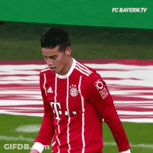 James Rodriguez Pointing Finger Look Up GIF