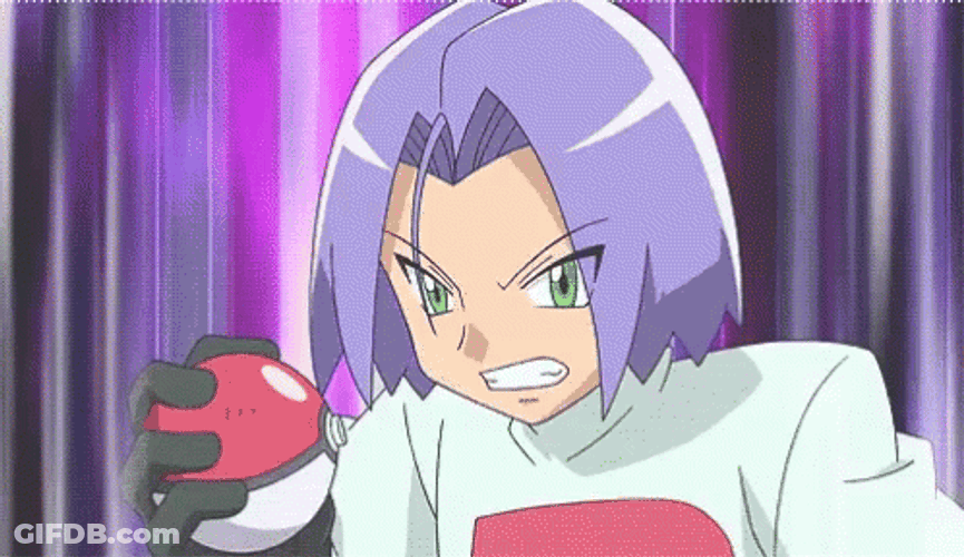 James Team Rocket Throwing Pokeball GIF