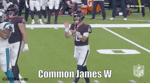 James W Football Player Standing On Field GIF