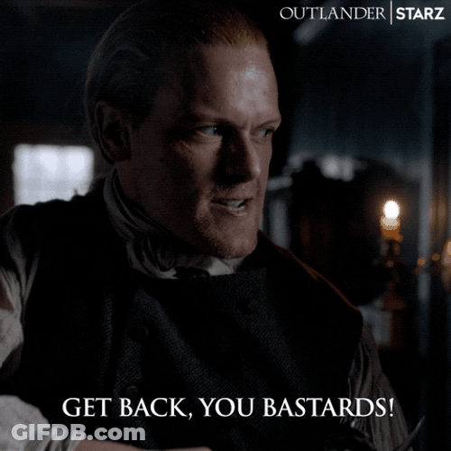 Jamie Fraser Angry Yell GIF