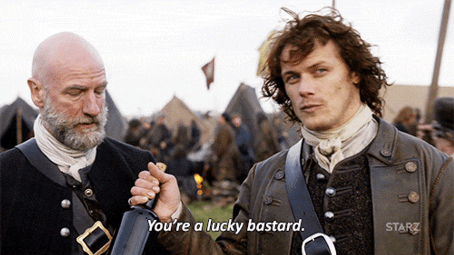 Jamie Fraser Lucky Bastard GIF