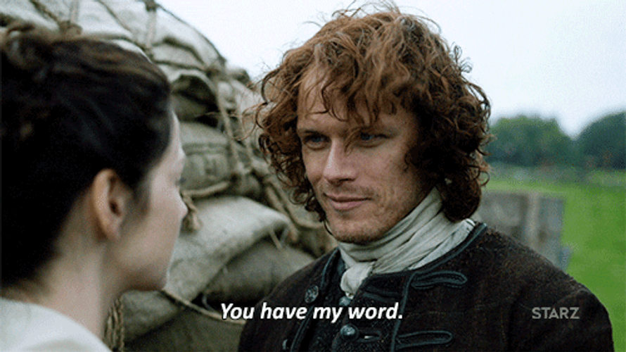 Jamie Fraser Promise Assurance GIF