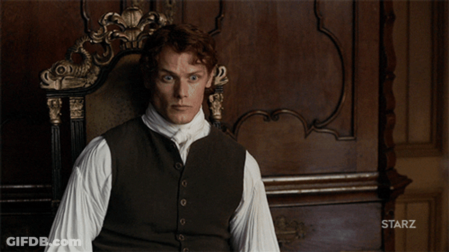 Jamie Fraser Serious Thinking GIF