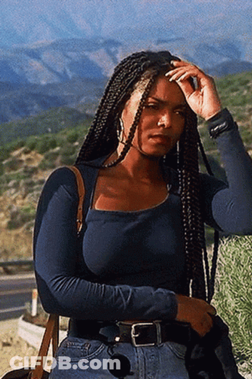 Janet Jackson Beautiful Hair GIF