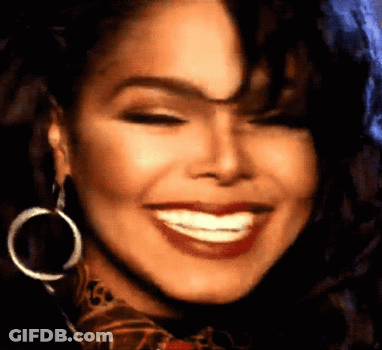 Janet Jackson Big Smile GIF