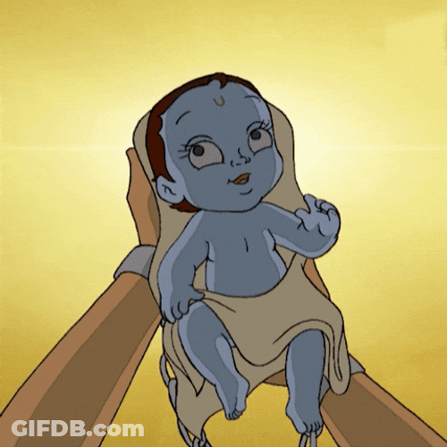 Janmashtami Baby Krishna Smiling GIF