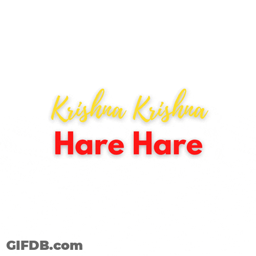 Janmashtami Hare Krishna Vector Art GIF