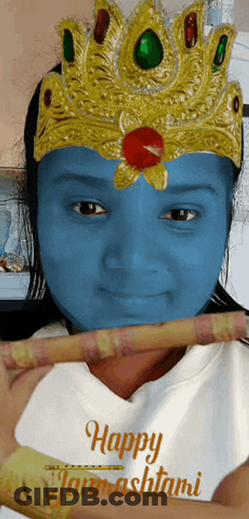 Janmashtami Krishna Face App GIF