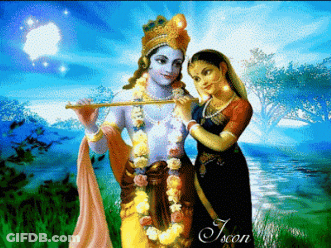 Janmashtami Sparkling Lord Krishna GIF