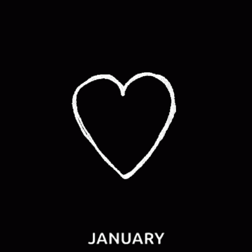 January Broken Heart Motion GIF