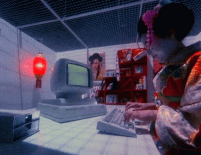 Japanese Girl Computer Typing Fast GIF
