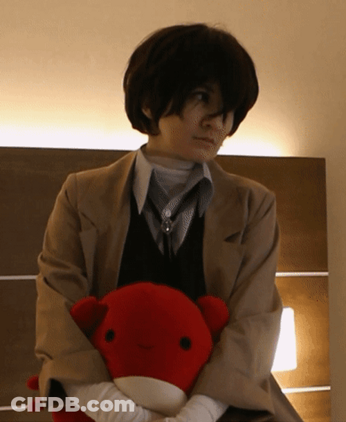 Japanese Nodding Head Hugging Squishmallows GIF