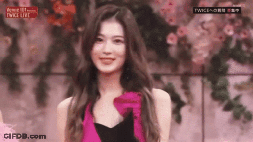 Japanese Sana Flying Kiss GIF