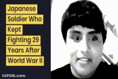 Japanese Soldier Fighting 29 Years After WWII GIF