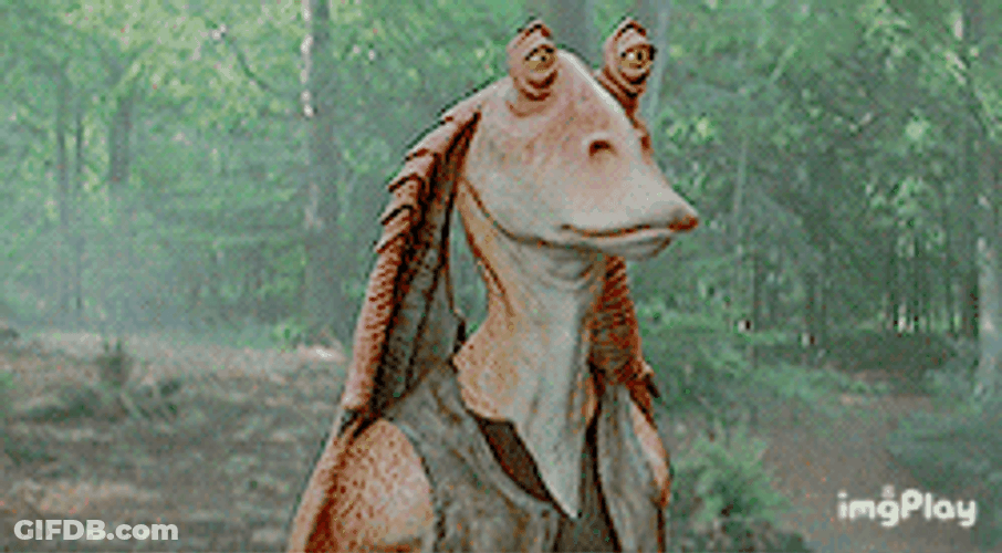 Jar Jar Binks Does Not Belived GIF