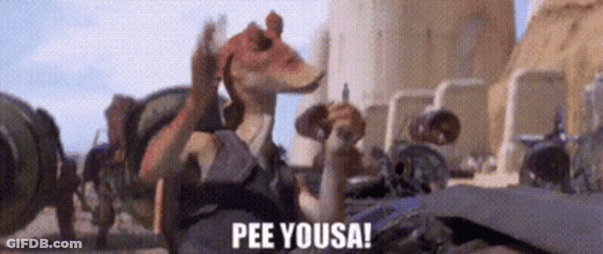 Jar Jar Binks Go Away GIF