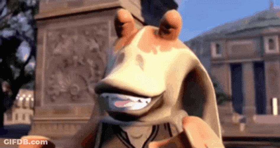 Jar Jar Binks Marching GIF