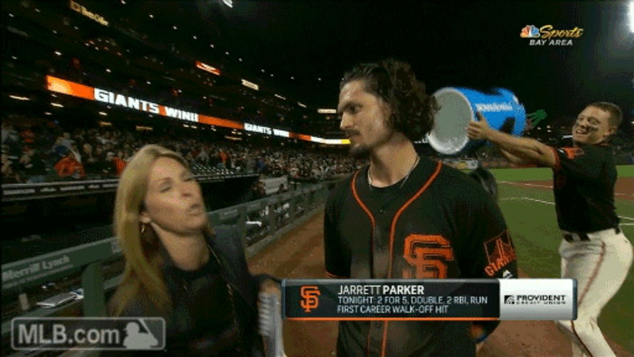 Jarrett Parker Drenched With Water GIF